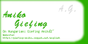 aniko giefing business card